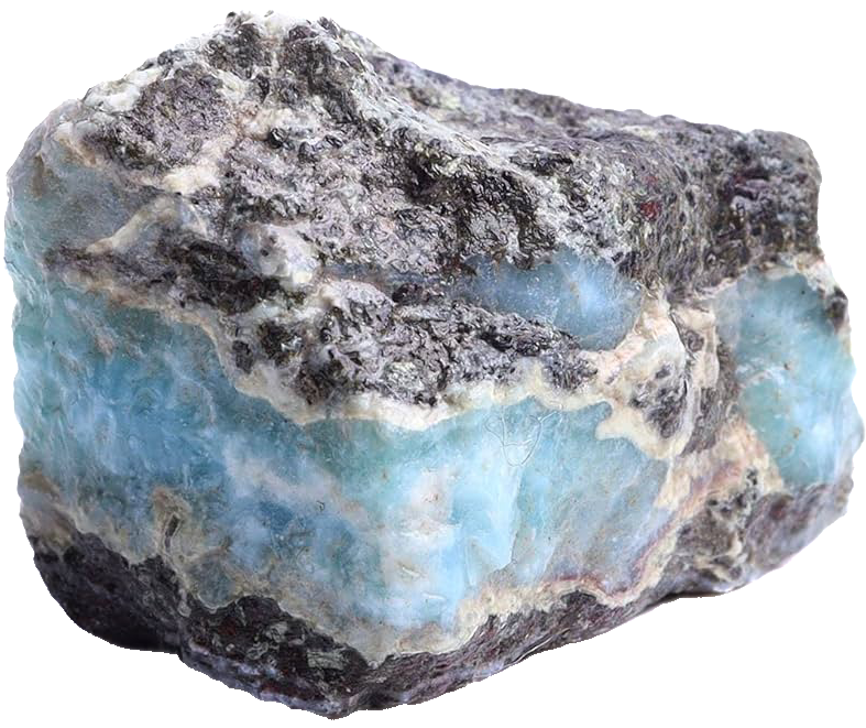 Larimar Brut, pectolite bleue